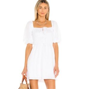 Faithful The Brand Nikoleta Mini Dress in Plain White